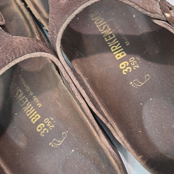 Birkenstock Women Gizeh Brown Sandals Slide Shoes Sz 39/8 Regular - Picture 7 of 10